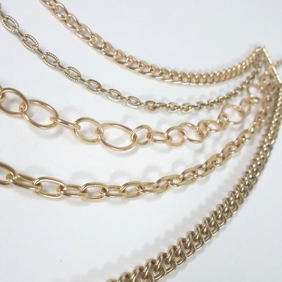 Stunning Multi Chain Statement Necklace - Picture 2 of 6